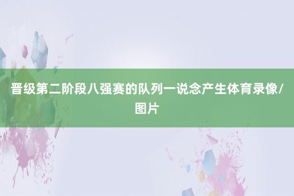 晋级第二阶段八强赛的队列一说念产生体育录像/图片