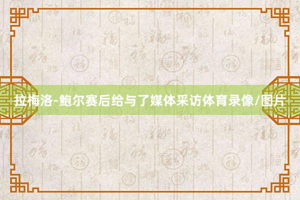 拉梅洛-鲍尔赛后给与了媒体采访体育录像/图片