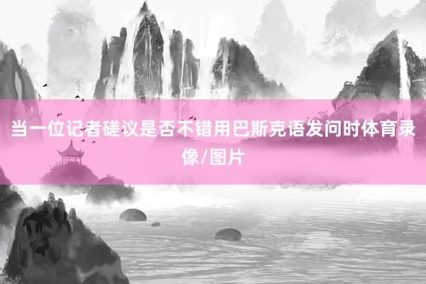 当一位记者磋议是否不错用巴斯克语发问时体育录像/图片
