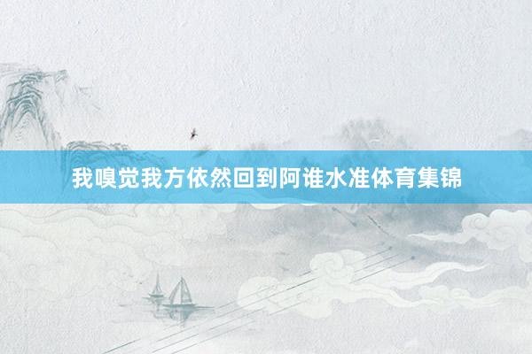 我嗅觉我方依然回到阿谁水准体育集锦