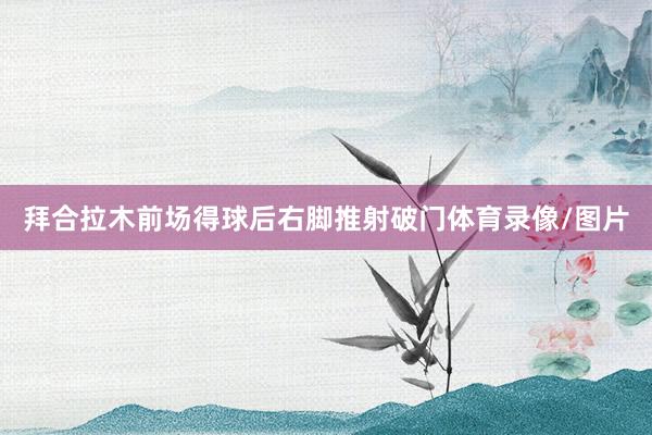 拜合拉木前场得球后右脚推射破门体育录像/图片