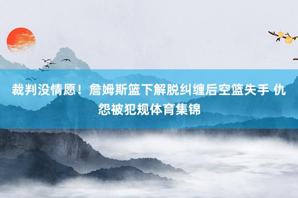 裁判没情愿!詹姆斯篮下解脱纠缠后空篮失手 仇怨被犯规体育集锦