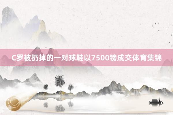 C罗被扔掉的一对球鞋以7500镑成交体育集锦