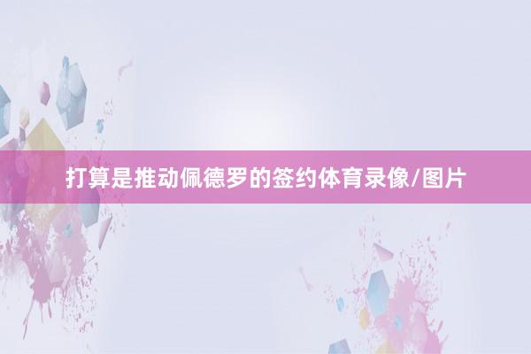 打算是推动佩德罗的签约体育录像/图片